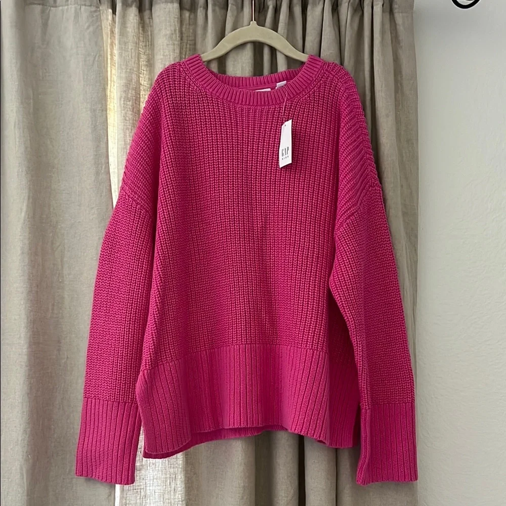 Gap Kids Girls Hot Pink Cozy Oversized Knit Sweater